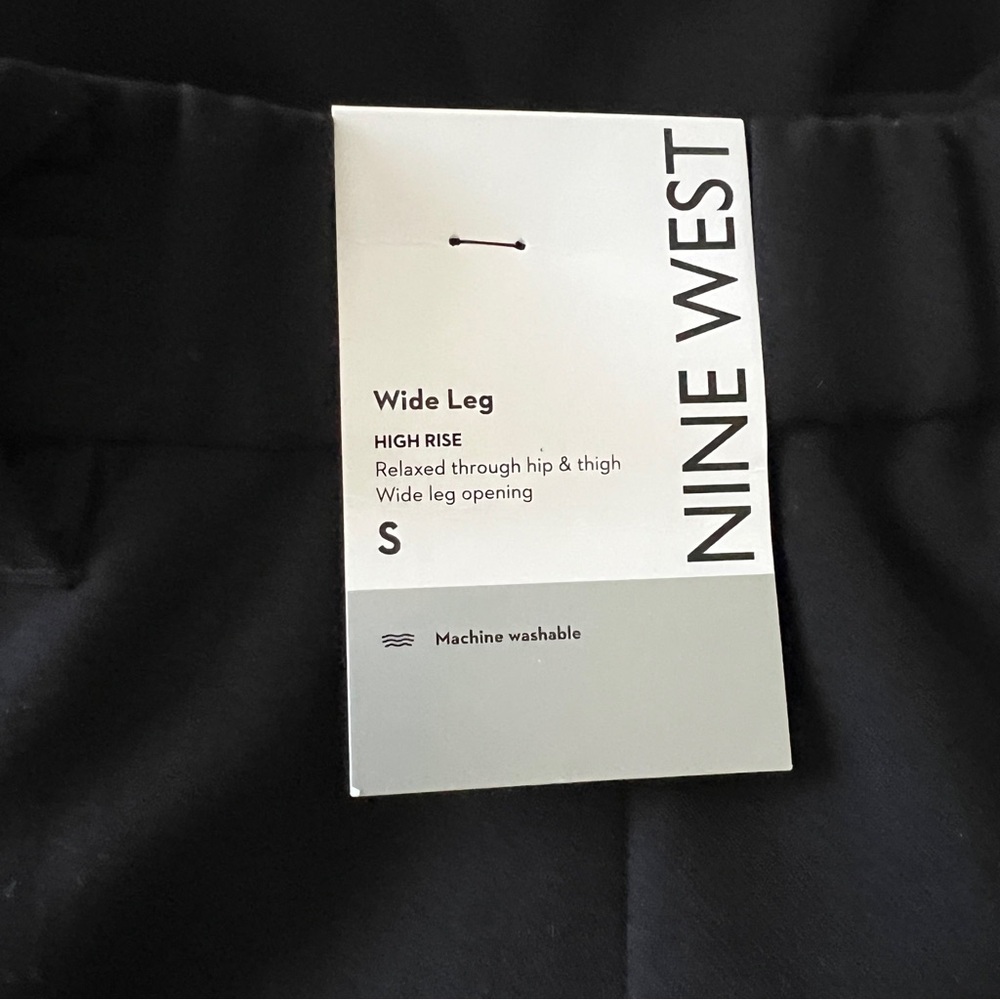 Nine West High Rise Wide-Leg Trousers Pants Black S NWT - Picture 9 of 10